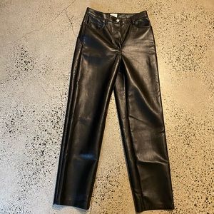Aritzia -Melina leather pant size 4 in black